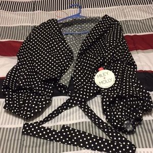 Miley and molly poka dot blouse
